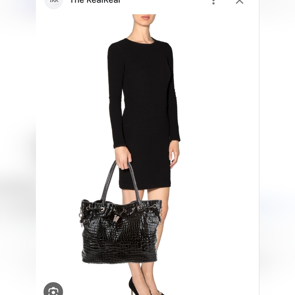 Charles David Embossed Caroline Bag Black NWT - Picture 2 of 11